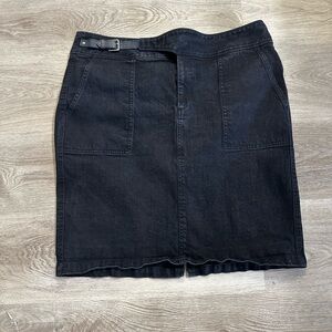 Lauren Ralph Lauren Women’s Black Denim Pencil Skirt Straight Jean (stretch)